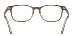 Shop Ray-Ban Optics Unisex Pillow Eyeglasses in Brown On Transparent Light Brown online.