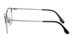 Shop Ray-Ban Unisex Pillow Eyeglasses in Black On Silver online.
