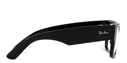Shop Ray-Ban Mega Wayfarer Unisex Square Eyeglasses in Black online.