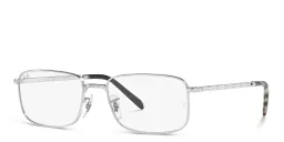 Shop Ray-Ban Unisex Rectangle Eyeglasses in Silver online.