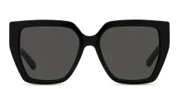 Shop Dolce & Gabbana DG Motif Square Sunglasses in Black online.
