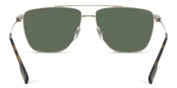 Shop BURBERRY Wide Pilot Sunglasses in Light Gold online.