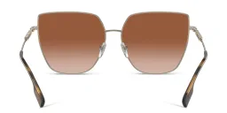Shop BURBERRY Oversized Irregular Sunglasses in Light Gold online.