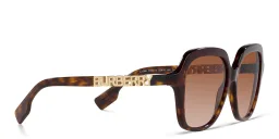 Shop BURBERRY Square Sunglasses in Dark Havana online.