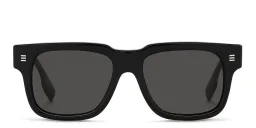 Shop BURBERRY Square Sunglasses in Black online.