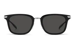 Shop BURBERRY Square Sunglasses in Black online.