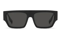 Shop BURBERRY Square Sunglasses in Black online.