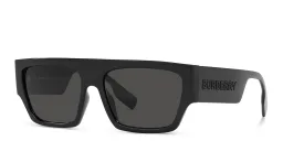 Shop BURBERRY Square Sunglasses in Black online.