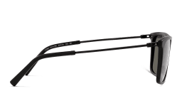 Shop BVLGARI Square Sunglasses in Matte Black online.