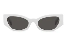 Shop Dolce & Gabbana Cat-Eye Sunglasses in White online.