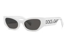 Shop Dolce & Gabbana Cat-Eye Sunglasses in White online.