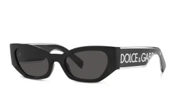 Shop Dolce & Gabbana Cat-Eye Sunglasses in Black online.