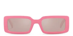 Shop Dolce & Gabbana Rectangle Sunglasses in Pink online.