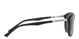 Shop Emporio Armani Logo Pillow Sunglasses in Matte Black online.