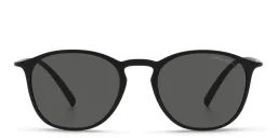 Shop GIORGIO ARMANI Round Sunglasses in Matte Black online.