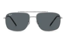 Shop Ray-Ban Unisex Pillow Sunglasses in Silver online.