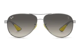 Shop Ray-Ban Unisex Aviator Sunglasses in Silver online.