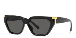 Shop TIFFANY Irregular Sunglasses in Black online.