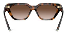 Shop TIFFANY Irregular Sunglasses in Havana online.