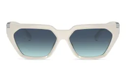 Shop TIFFANY Irregular Sunglasses in Ivory online.