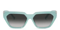 Shop TIFFANY Irregular Sunglasses in Tiffany Blue online.