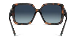 Shop TIFFANY T Motif Oversized Square Sunglasses in Havana online.