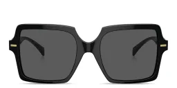 Shop VERSACE Medusa-embellished Square Sunglasses in Black online.