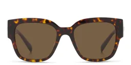 Shop VERSACE Medusa Pillow Sunglasses in Havana online.