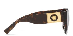 Shop VERSACE Medusa Pillow Sunglasses in Havana online.