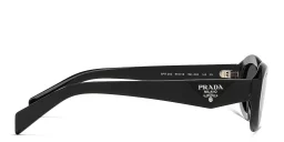 Shop PRADA Irregular Sunglasses in Black online.