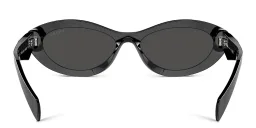 Shop PRADA Irregular Sunglasses in Black online.