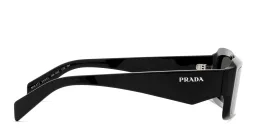 Shop PRADA Rectangle Sunglasses in Black online.