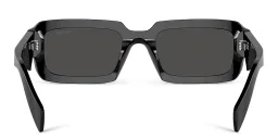 Shop PRADA Rectangle Sunglasses in Black online.