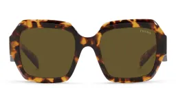 Shop PRADA Oversized Pillow Sunglasses in Tortoise online.