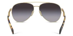 Shop PRADA Pilot Sunglasses in Pale Gold online.