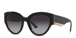 Shop BVLGARI Butterfly Sunglasses in Black online.