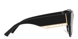 Shop BVLGARI Butterfly Sunglasses in Black online.
