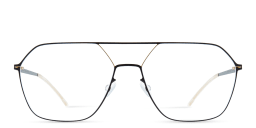 Shop MYKITA Unisex Jelva Wide Aviator Eyeglasses in Black online.