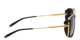 Shop AKONI Aviator Sunglasses in Black online.