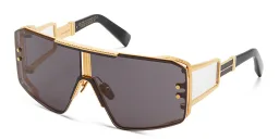 Shop BALMAIN Unisex Wide Irregular Sunglasses in Black online.