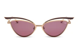 Shop VALENTINO Cat-Eye Sunglasses in Gold online.