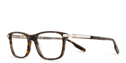 Shop MONTBLANC Rectangle Eyeglasses in Havana online.