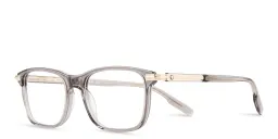 Shop MONTBLANC Rectangle Eyeglasses in Grey online.