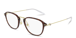 Shop MONTBLANC Snowcap Round Eyeglasses in Havana online.