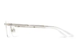 Shop MONTBLANC Rimless Rectangle Eyeglasses in Silver online.