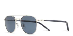 Shop MONTBLANC Pilot Sunglasses in Silver online.