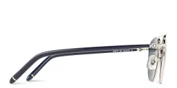 Shop MONTBLANC Pilot Sunglasses in Silver online.