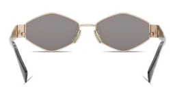Shop CELINE Metal Triomphe Geometric Sunglasses in Rose Gold online.