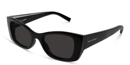 Shop SAINT LAURENT Cat-Eye Sunglasses in Black online.