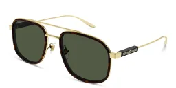 Shop GUCCI Aviator Sunglasses in Gold online.